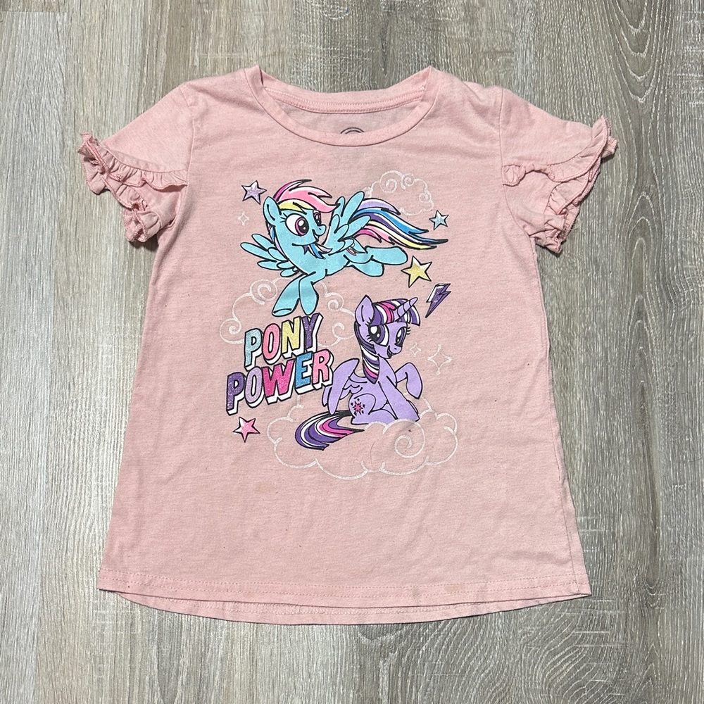 My Little Pony Pink Graphic Tee with Rainbow Ponies